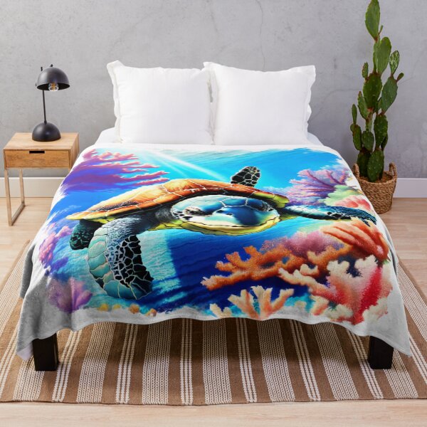 Item preview, A cute sea turtle swimming between the coral (2) designed and sold by ExpressioNation Origin.