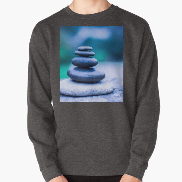 Zen stones blue Pullover Sweatshirt
