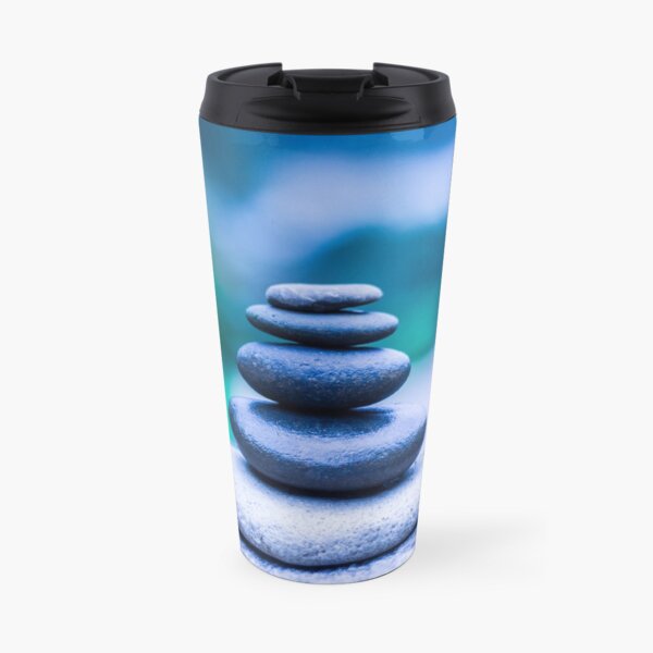 Zen stones blue Travel Mug