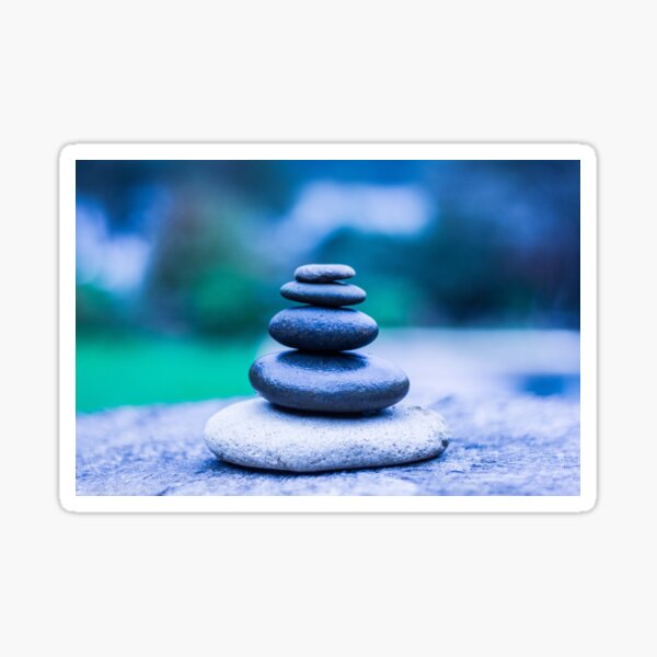 Zen stones blue Sticker