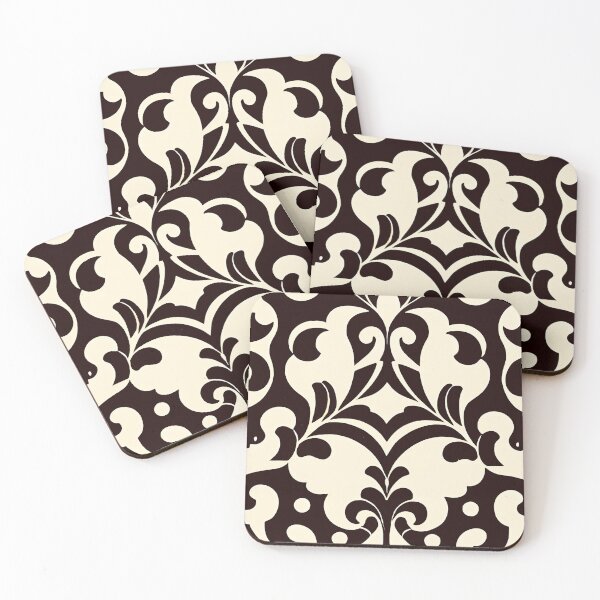 Item preview, black and white floral designed and sold by A. Cat.