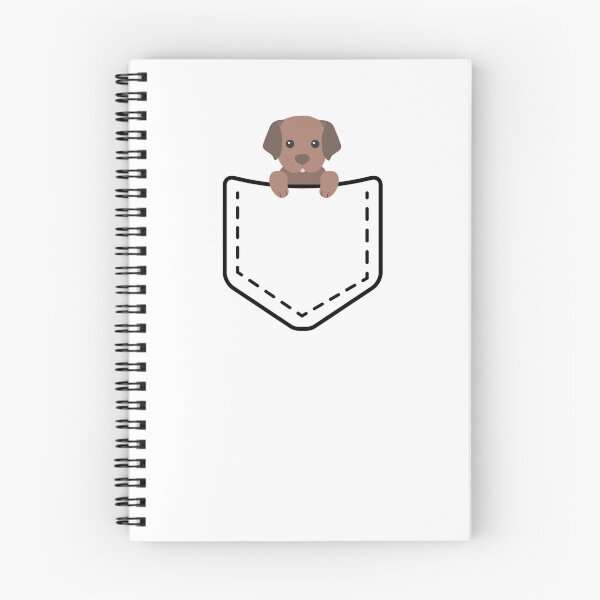 Item preview, labradoodle puppy peeking from fake pocket designed and sold by PERsonalthreads.