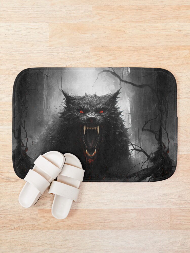 Thumbnail 1 of 6, Bath Mat, Bark designed and sold by BloodRubyz.
