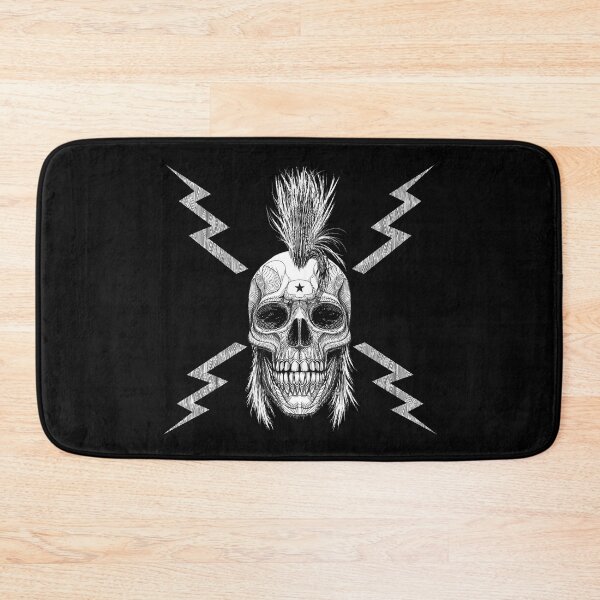 Item preview, mohican skull (punk rock) designed and sold by hayrpictures.