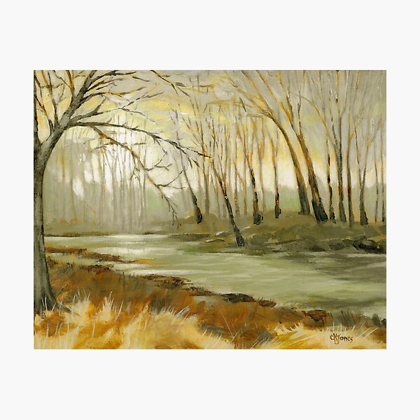 Item preview, Riverbank Fall Sunrise designed and sold by ckjonesart.