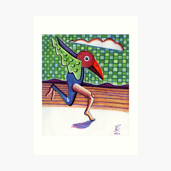 The Running Bird Art Print