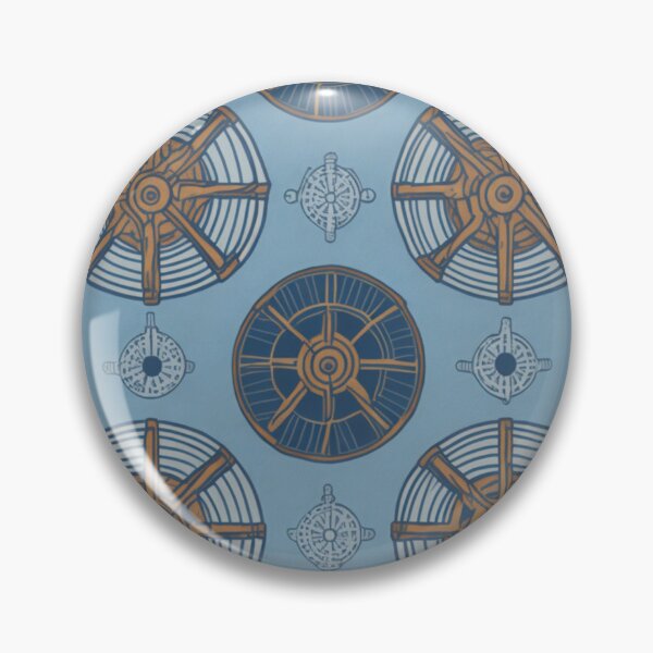 Item preview, Vintage Ships Wheel Pattern Design Print designed and sold by randomtdesigns.