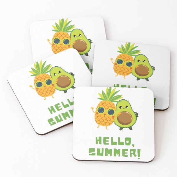 Item preview, cute Avocado and pineapple hello summer. designed and sold by fou-design.