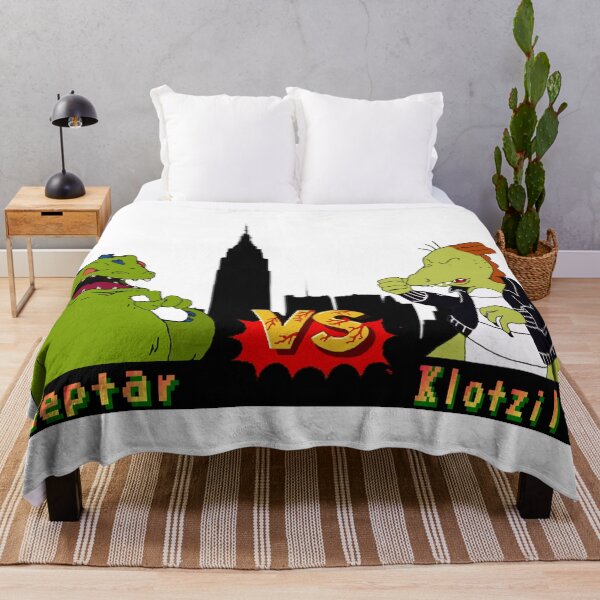 Vista previa del artículo con la obra «Reptar Vs Klotzilla: Luchadores de Nickelodeon», diseñado y vendido por Toast-Ts.