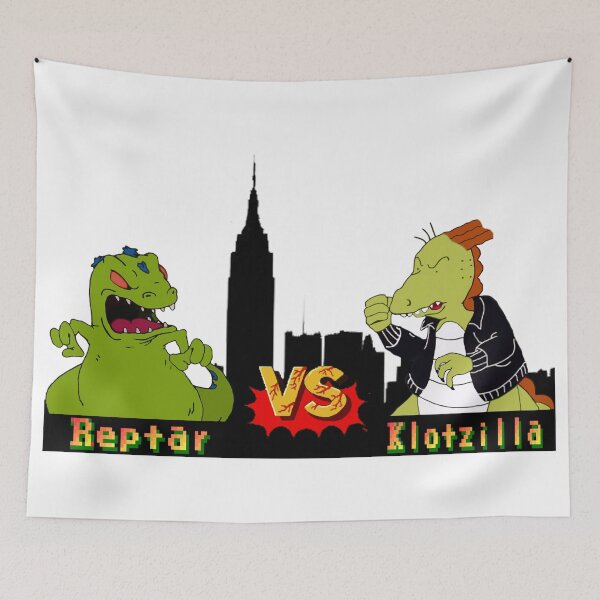 Aperçu de l'œuvre Reptar contre Klotzilla : les combattants de Nickelodeon créée et vendue par Toast-Ts.