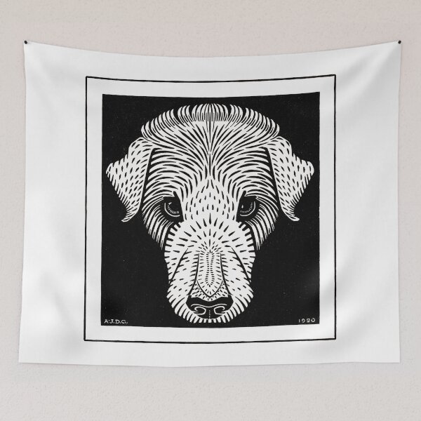 Item preview, 20th century Dog's head painting by Julie de Graag under public domain. designed and sold by paulo silveira.