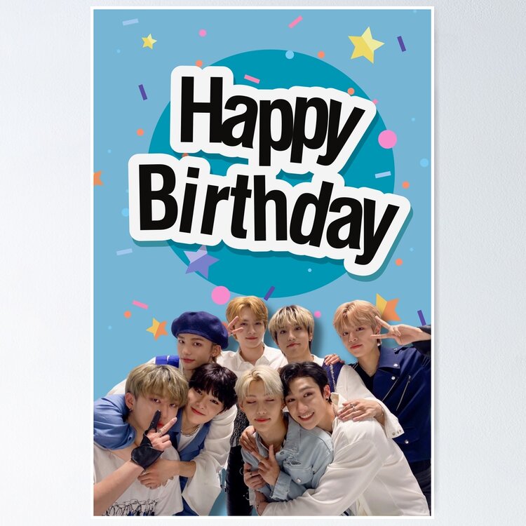 Stray kids happy birthday card