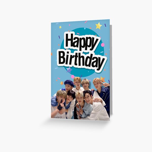 Item preview, Stray kids happy birthday card designed and sold by DearRobin.