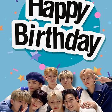 "Stray kids happy birthday card" Sticker for Sale by DearRobin Redbubble