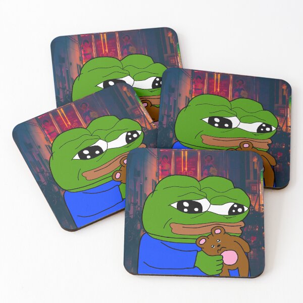 Item preview, Sad Pepe With Teddy Bear  designed and sold by Slav-Art.