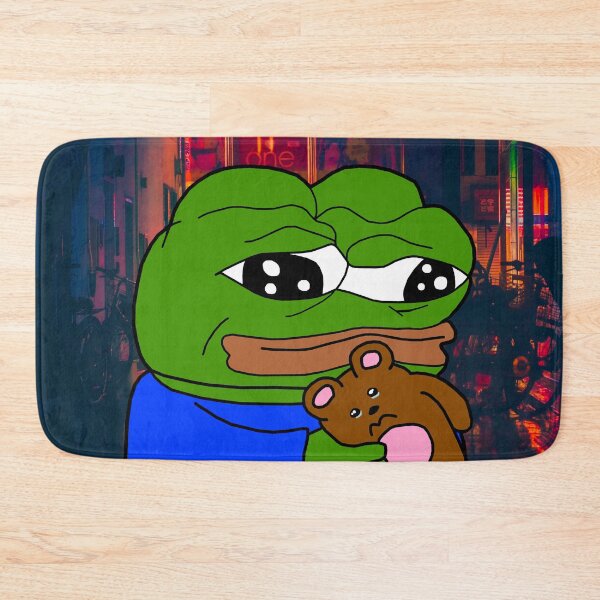 Item preview, Sad Pepe With Teddy Bear  designed and sold by Slav-Art.