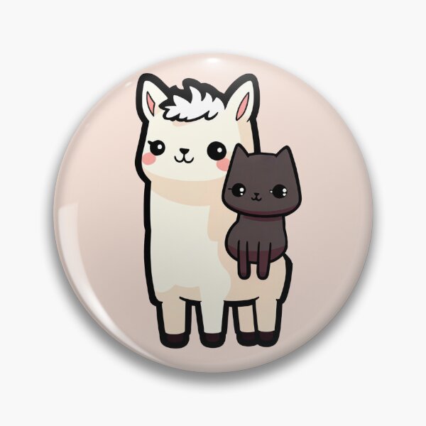 Item preview, Adorable Black Cat with Llama designed and sold by llamahuaska.