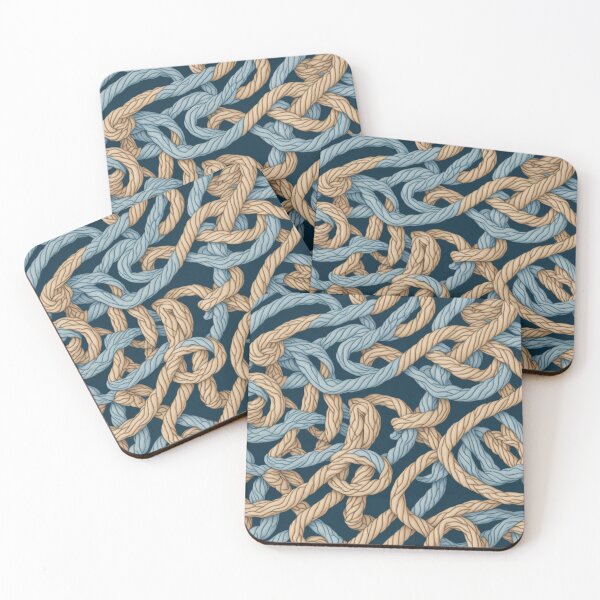 Item preview, Nautical Intertwined Rope Pattern Design Print designed and sold by randomtdesigns.