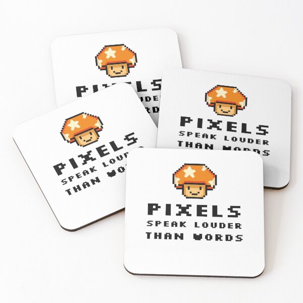 Item preview, Pixels Speak Louder Than Words | Retro Vintage Gamer Classic Old School 8 Bit Gaming designed and sold by lildoodleshirts.