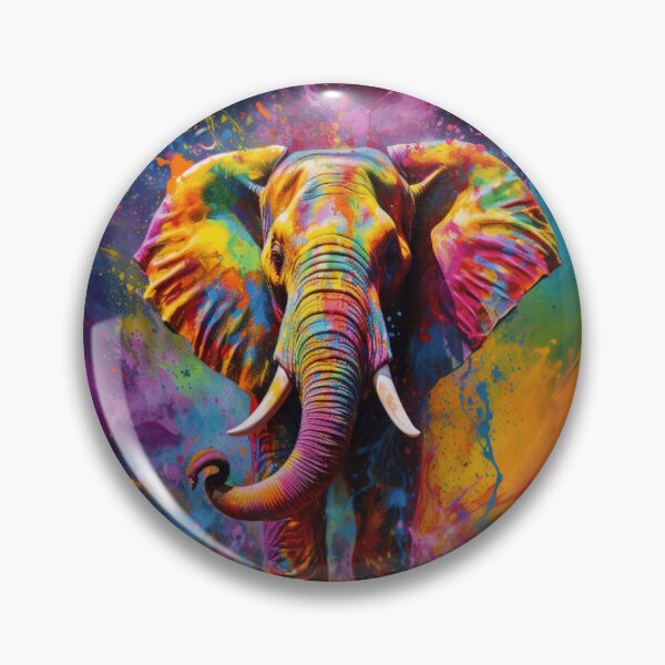 Item preview, The Vibrant Elephant designed and sold by VibrantArtStore.
