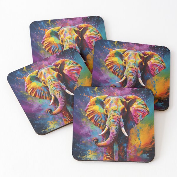 Item preview, The Vibrant Elephant designed and sold by VibrantArtStore.