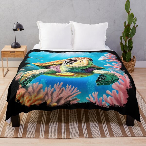 Item preview, A cute sea turtle swimming between the coral (3) designed and sold by ExpressioNation Origin.