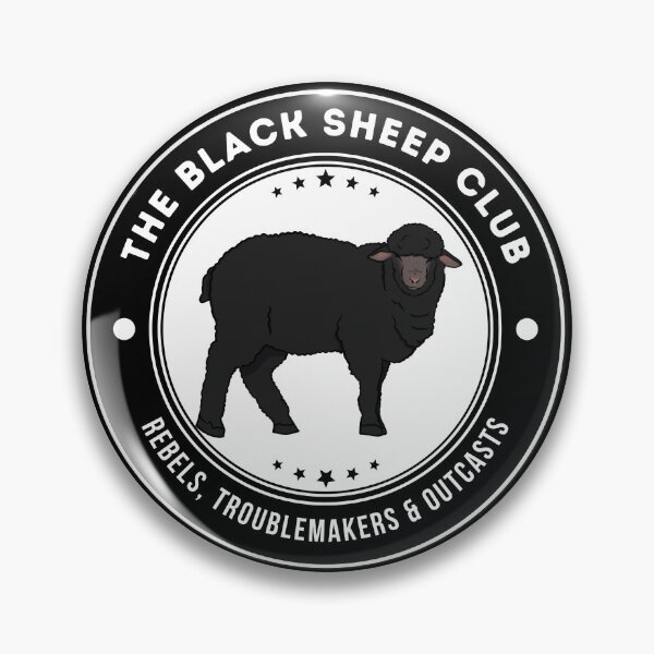 Item preview, The Black Sheep Club (white text) designed and sold by Lampblack and Bone.
