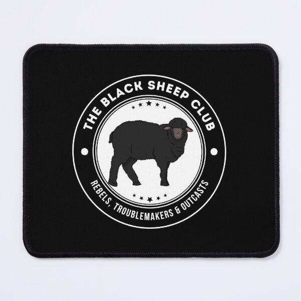 Item preview, The Black Sheep Club (white text) designed and sold by Lampblack and Bone.