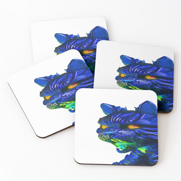 Item preview, Cat Crazy Brilliant Blue  designed and sold by deniselynnimage.
