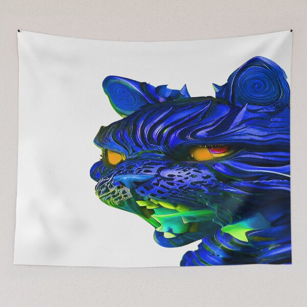 Item preview, Cat Crazy Brilliant Blue  designed and sold by deniselynnimage.