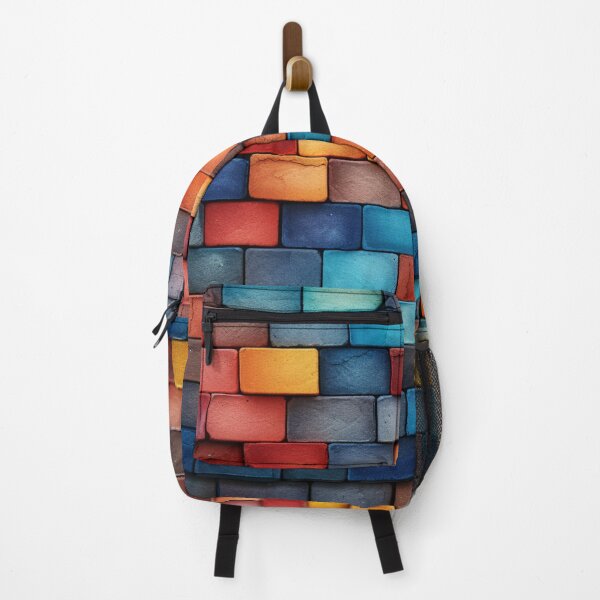 Item preview, Colorful Brick Wall designed and sold by MyMerryMary.