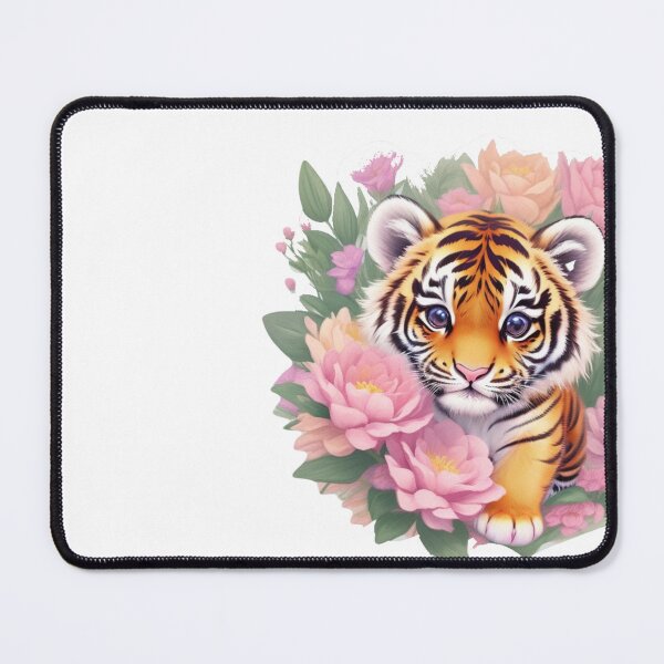 Item preview, Cute floral Prince tiger  designed and sold by Gigglyvibes.