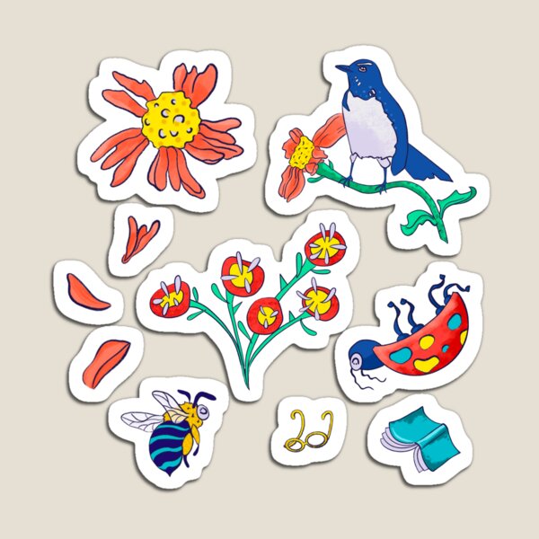 Item preview, Birds and Bugs sticker pack  designed and sold by MHArtisan.