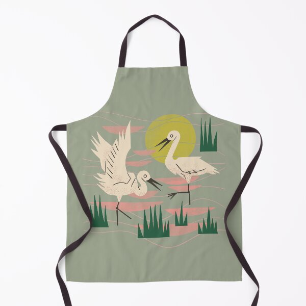 Item preview, Cranes Wading At Sunset (Sage Green) designed and sold by Renea L Thull.