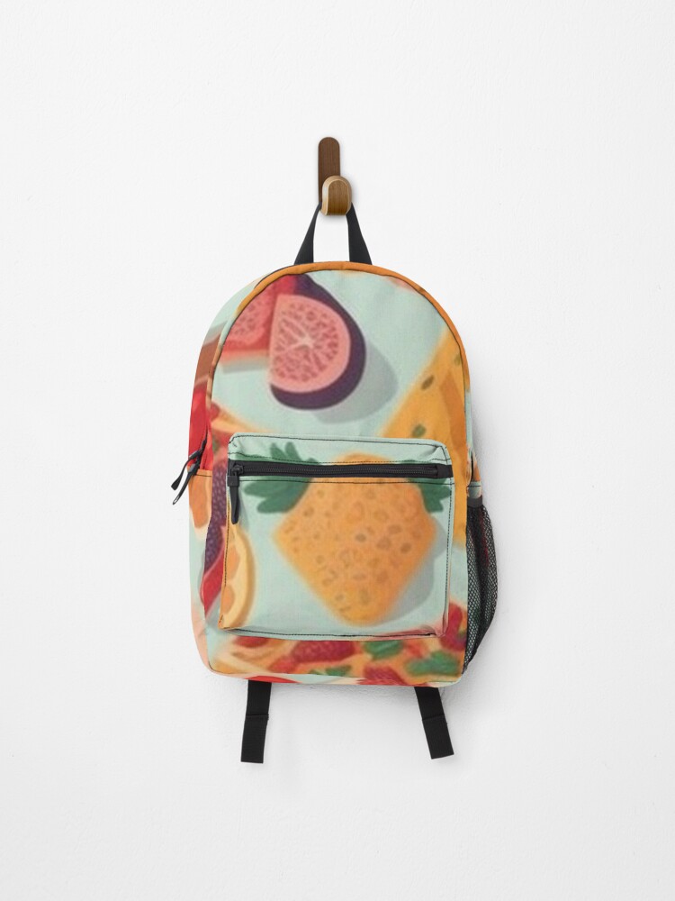 Thumbnail 1 of 3, Backpack, Assorted Foods Simple Pattern Design Print designed and sold by randomtdesigns.