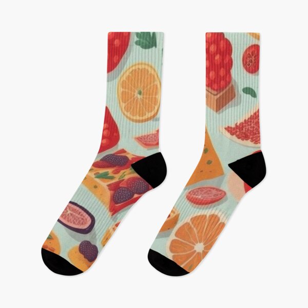 Item preview, Assorted Foods Simple Pattern Design Print designed and sold by randomtdesigns.