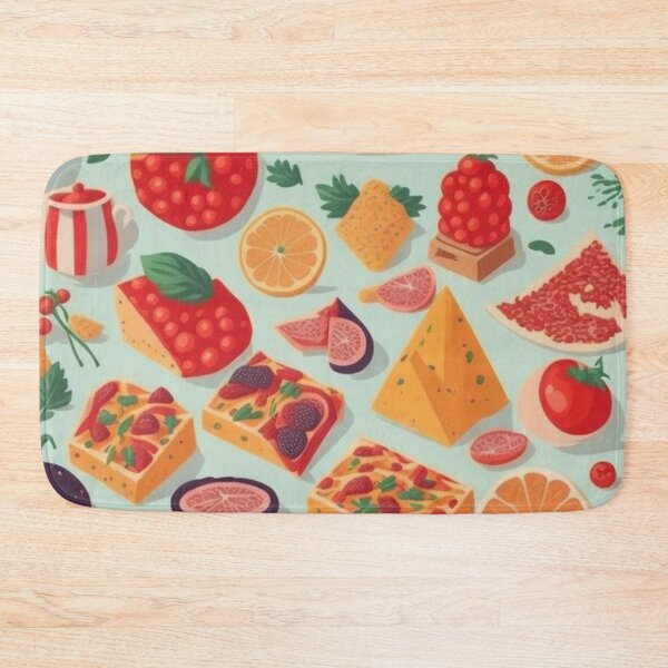 Item preview, Assorted Foods Simple Pattern Design Print designed and sold by randomtdesigns.
