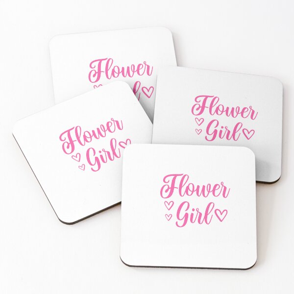 Item preview, pink flower girl bridal party collection designed and sold by therapymama.