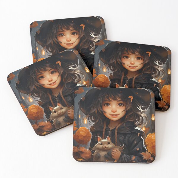 Item preview, Young Girl Witch Rabbit Creepy Spooky Halloween Novelty Gift designed and sold by NearlyNow.