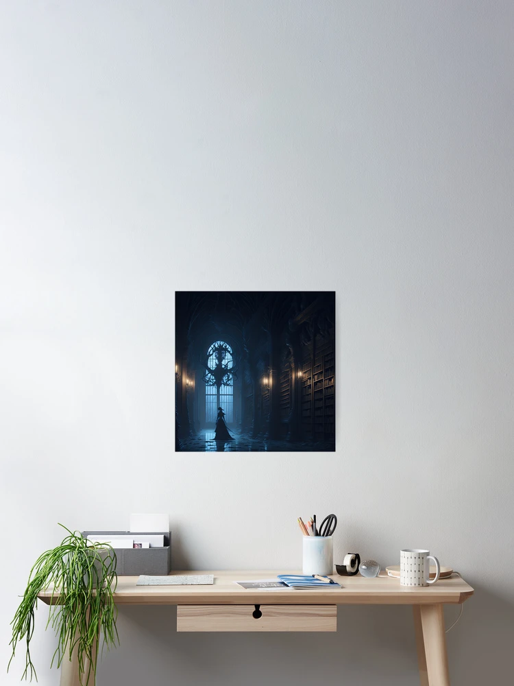 Thumbnail 2 of 3, Poster, Haunted Library designed and sold by AndroidInst.