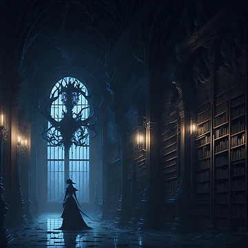 Artwork thumbnail, Haunted Library by AndroidInst