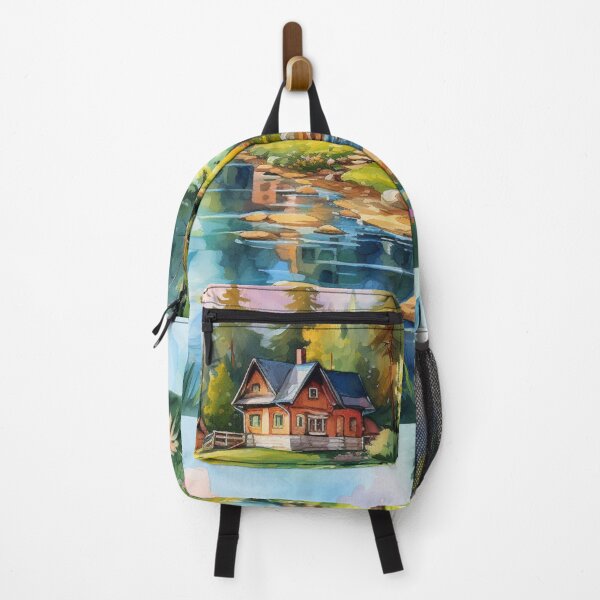 Item preview, Tranquil Haven Cottage by a Forest Stream designed and sold by MyMerryMary.