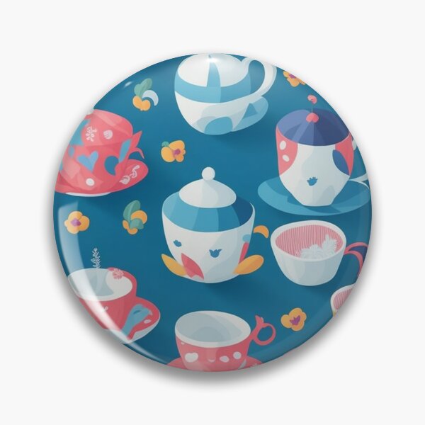 Item preview, Colorful Teacup Pattern Design Print designed and sold by randomtdesigns.