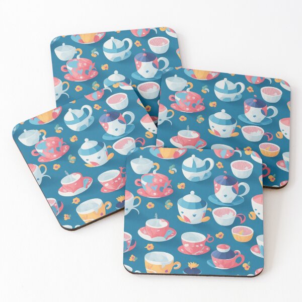 Item preview, Colorful Teacup Pattern Design Print designed and sold by randomtdesigns.