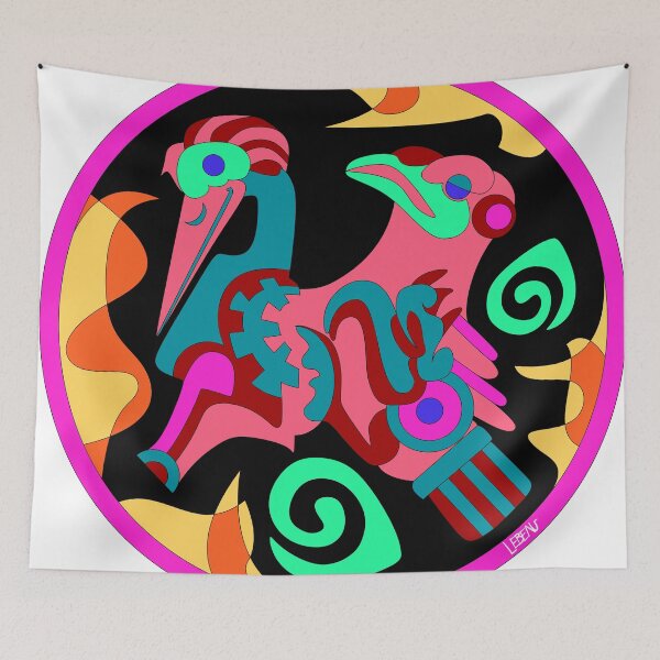 Item preview, totonac birds in ancient mexican patterns ecopop floral glyph pictogram artsy T-Shirt designed and sold by jorgelebeau.