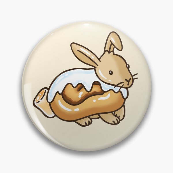 Item preview, Cinna-buddies - Cinnamon Roll Bunny Sticker designed and sold by doodletavern.