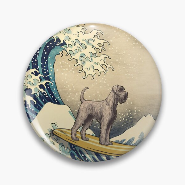 Item preview, Giant Schnauzer Kanagawa Japanese Surfing Wave designed and sold by rafaeltto.