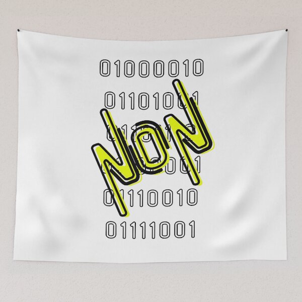 Item preview, Non Binary Code | White designed and sold by KindMentaliTees.