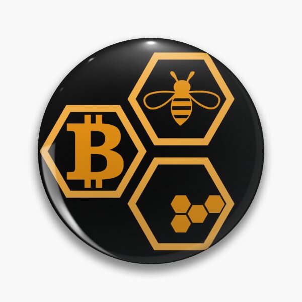 Item preview, Bitcoin Honey Bee - Crypto Logo designed and sold by GetCryptoSwag.