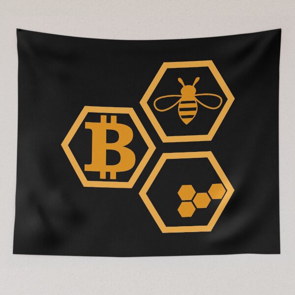 Item preview, Bitcoin Honey Bee - Crypto Logo designed and sold by GetCryptoSwag.